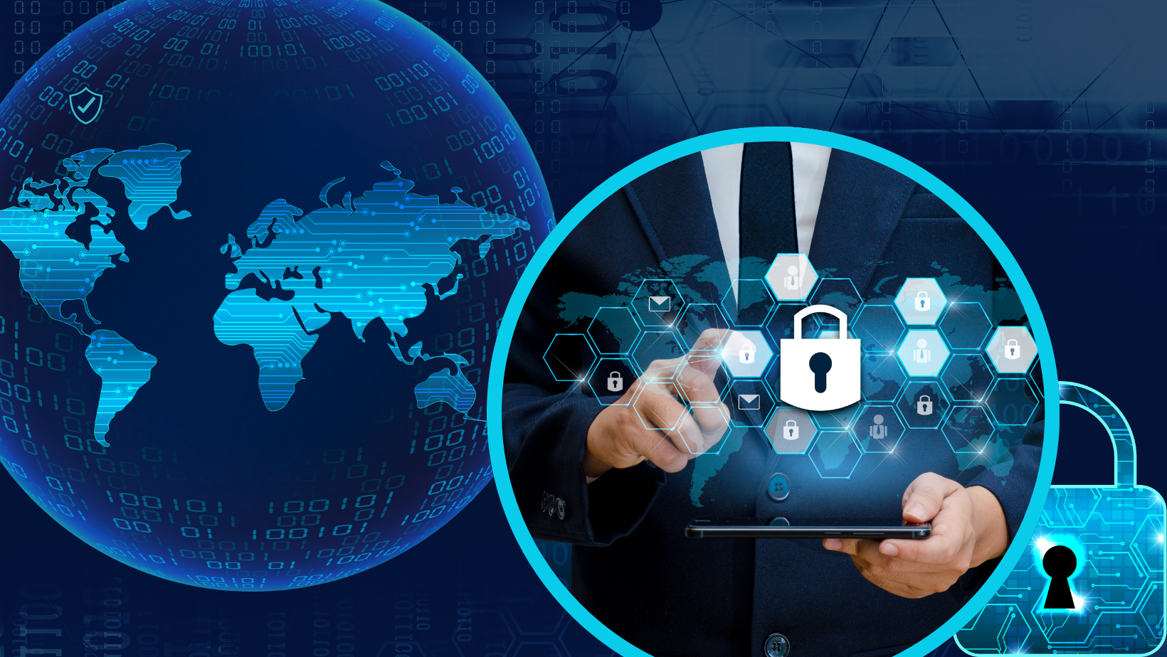 Dark Blue Modern Cyber Security Service Facebook Cover Dark Blue Modern Cyber Security Service Facebook Cover